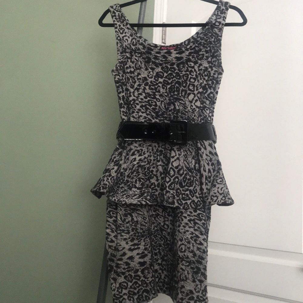 Betsey Johnson black leopard print dress